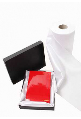 Geschenklint Breed Stof Labro Wit 20cm x 30meter