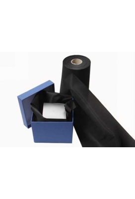 Geschenklint Breed Stof Labro Zwart 20cm x 30meter