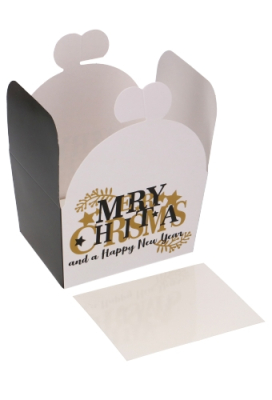 Bonbondoosjes Christmas 250gr Vlindersluiting 9.5x7.5x6cm 25st