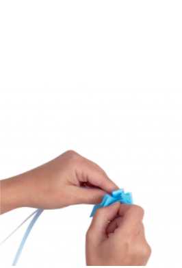 Mini Trek Strikken Metallic Zilver Doorsnee van 45mm lint 15mm 50stuks